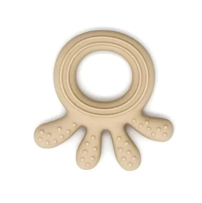 Anneau de dentition en silicone joy beige Rammelaartje