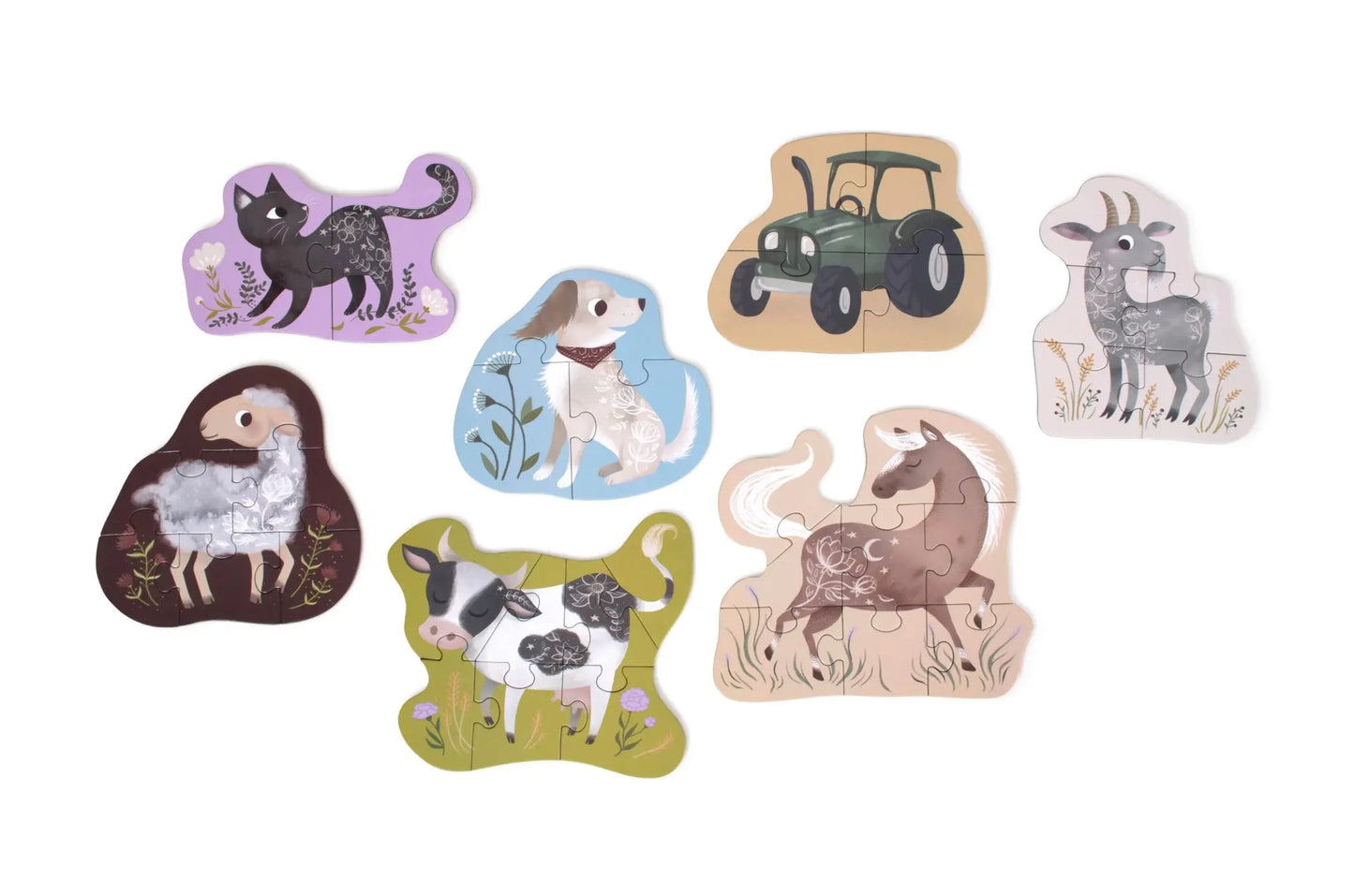 Set de 7 puzzles - Animaux de la Ferme Filibabba
