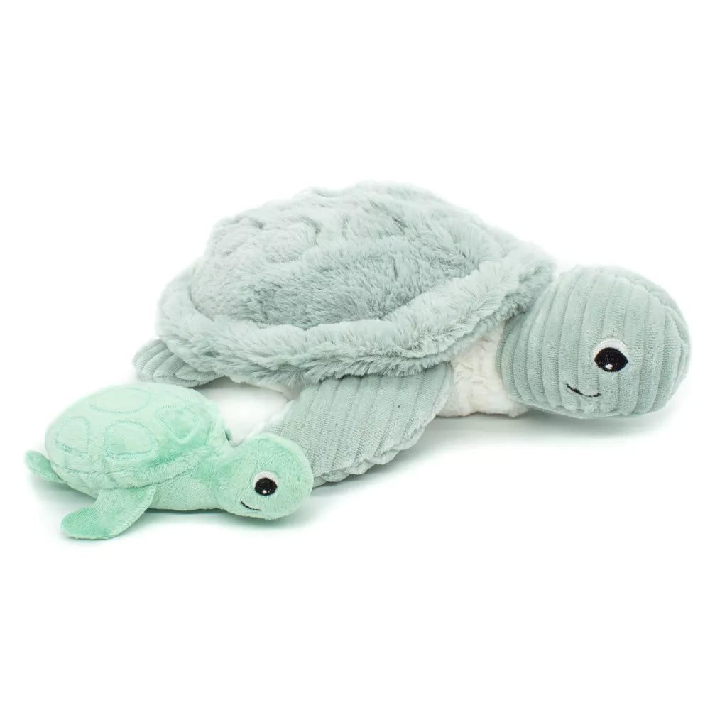 Peluche_tortue_maman_et_bebe_cote_droit_separees_menthe