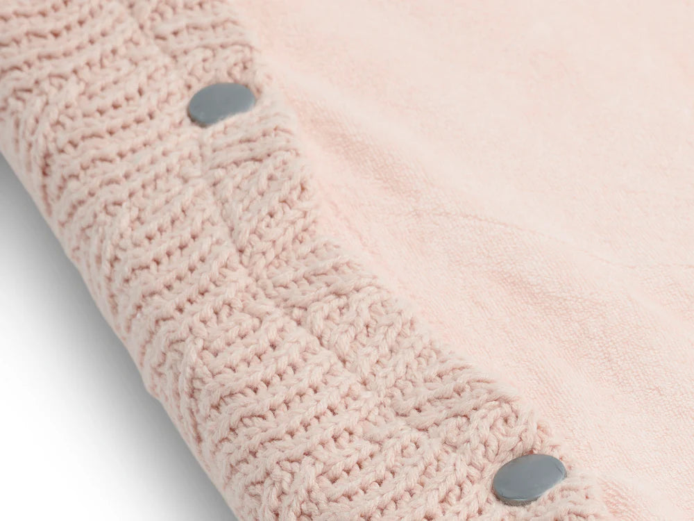 Housse matelas à langer 50x70cm River Knit - Pale Pink Tinours