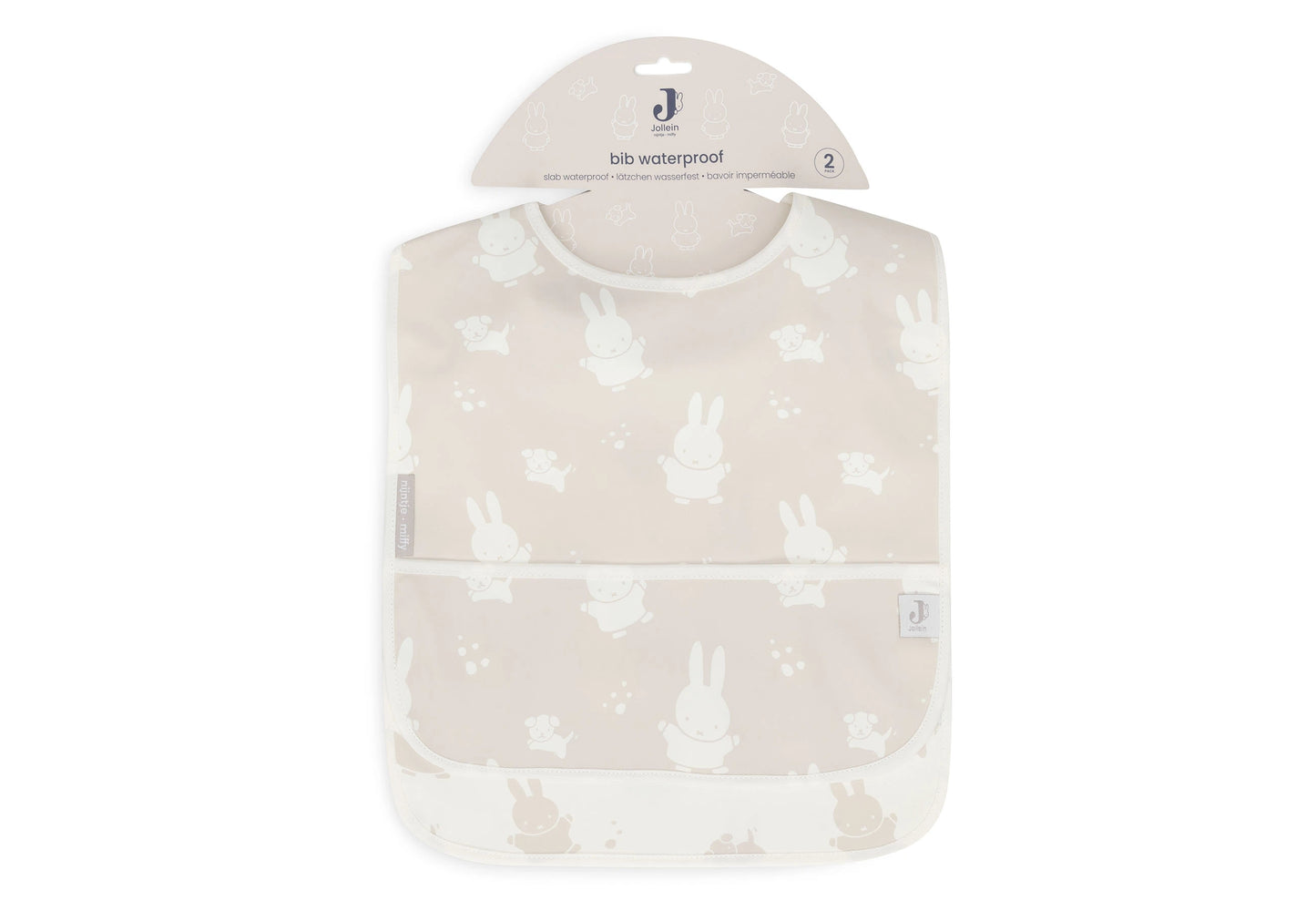 Bavoirs imperméables Miffy&Snuffy - Nougat (x2) Jollein