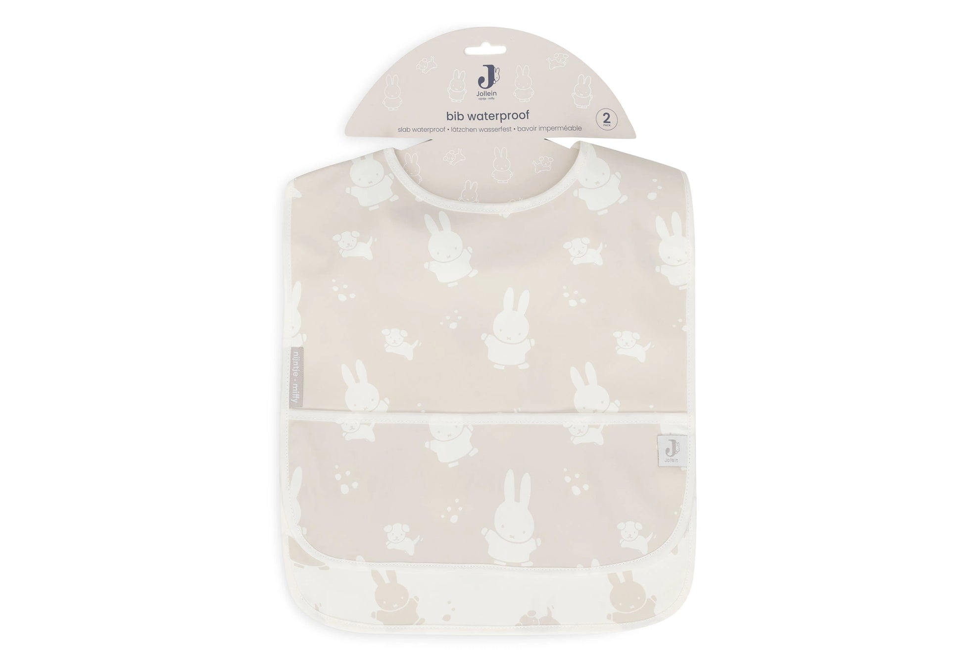 Bavoirs imperméables Miffy&Snuffy - Nougat (x2) Jollein