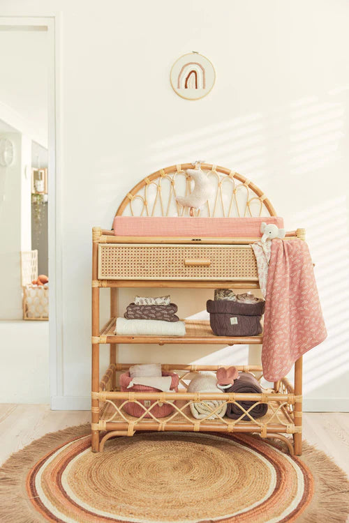 Housse matelas à langer Wrinkled Coton 50x70cm - Rosewood Tinours